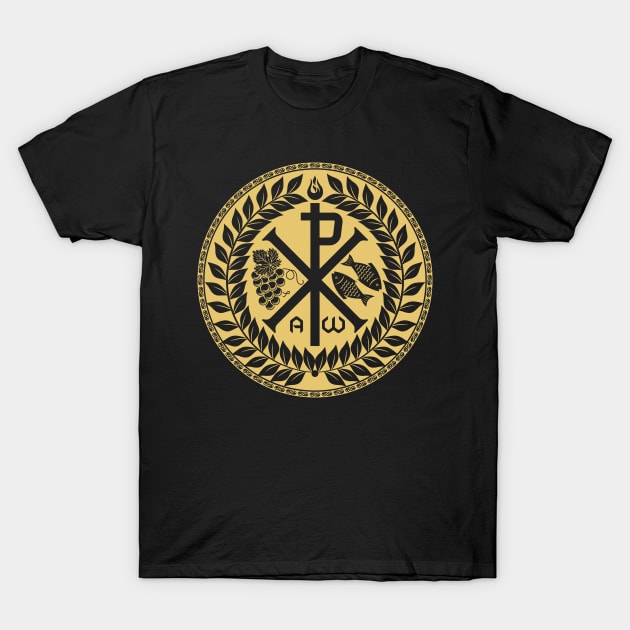 Monogram of Jesus Christ - Chrismon T-Shirt by Reformer